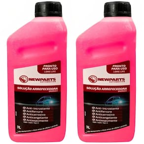 Kit 2 Aditivo Radiador 1 Litro Anticorrosivo Rosa