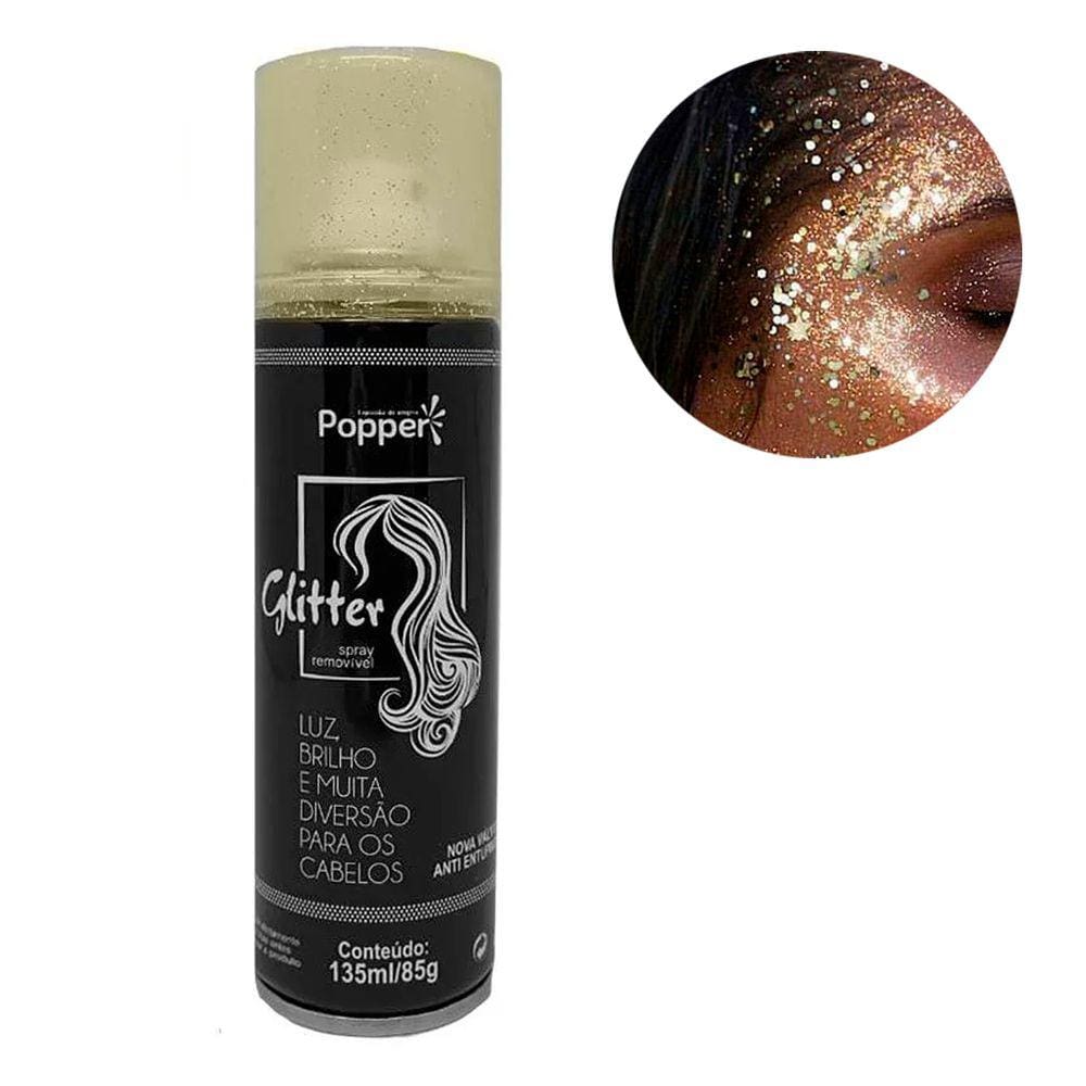 Spray de Glitter Dourado Cabelo e Corpo - 135ml