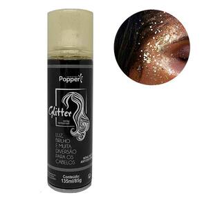 Spray de Glitter Dourado Cabelo e Corpo - 135ml