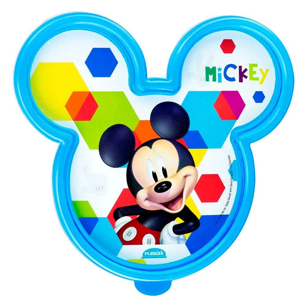 Pote Rosto Mickey com Adesivo - 320ml