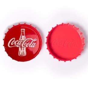 Porta Copos Coca Cola Vermelho e Branco 8,5cm - 6 unidades