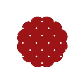 Fundo para Docinhos Vermelho com Branco Poá - 7cm