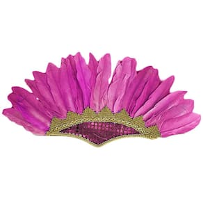 Cocar Indígena de Carnaval Pink de Penas