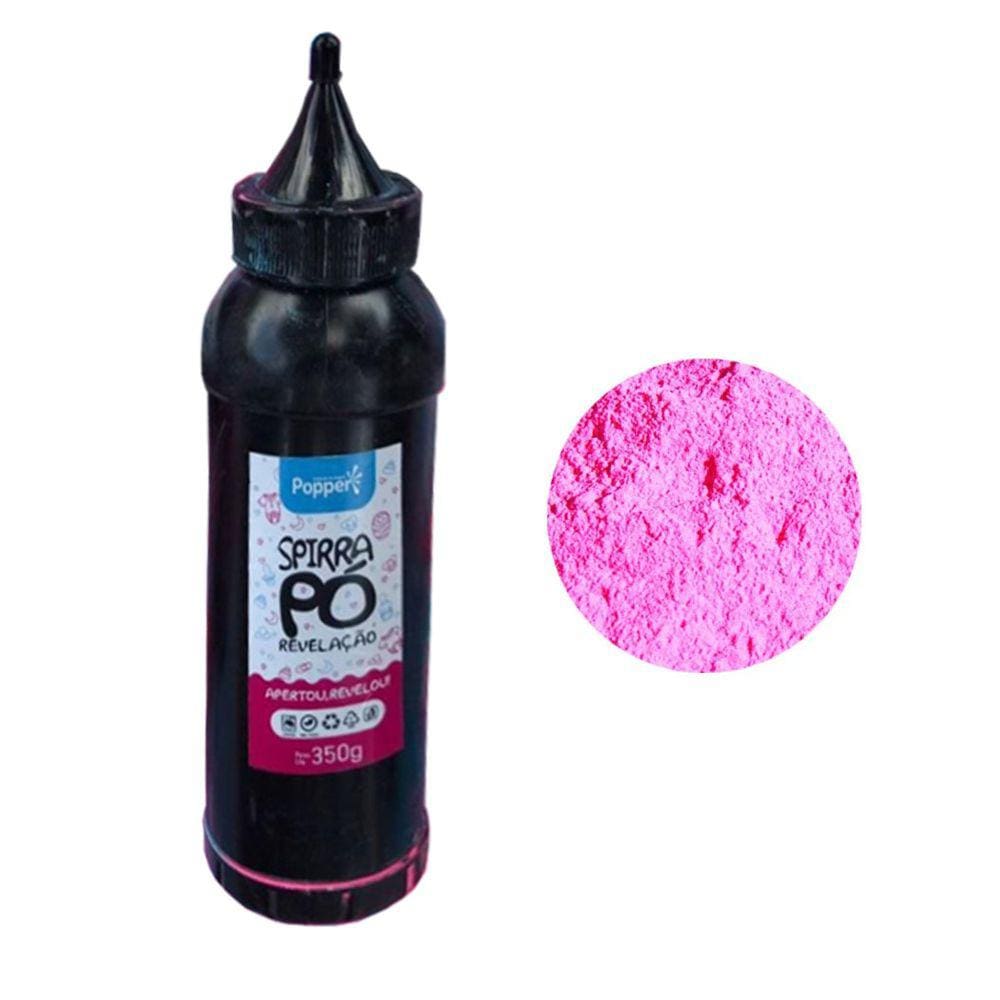 Lança Pó Chá Revelação Menina Rosa Spirra Pó - 350g