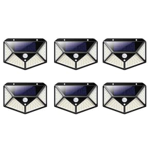Luminaria Solar Spot Kit 6 Uni Balizadora Parede 3 Funçoes Sensor Presença Lampada Iluminaçao