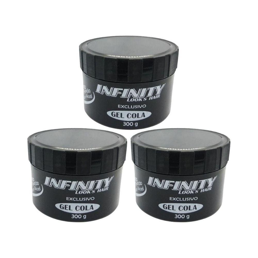 Gel Cola Infinity Exclusivo 300G - Kit Com 3Un