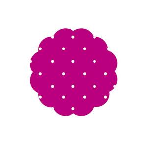 Fundo para Docinhos Pink com Branco Poá - 7cm