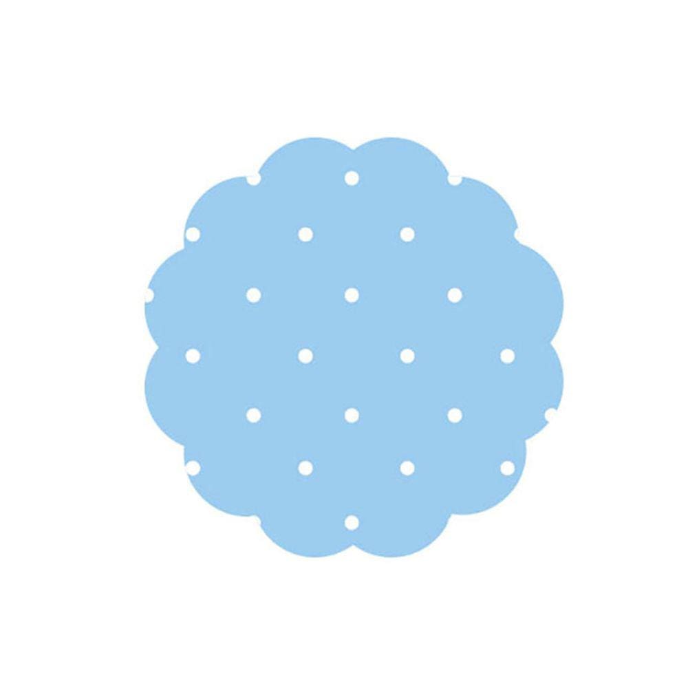 Fundo para Docinhos Azul com Branco Poá - 7cm