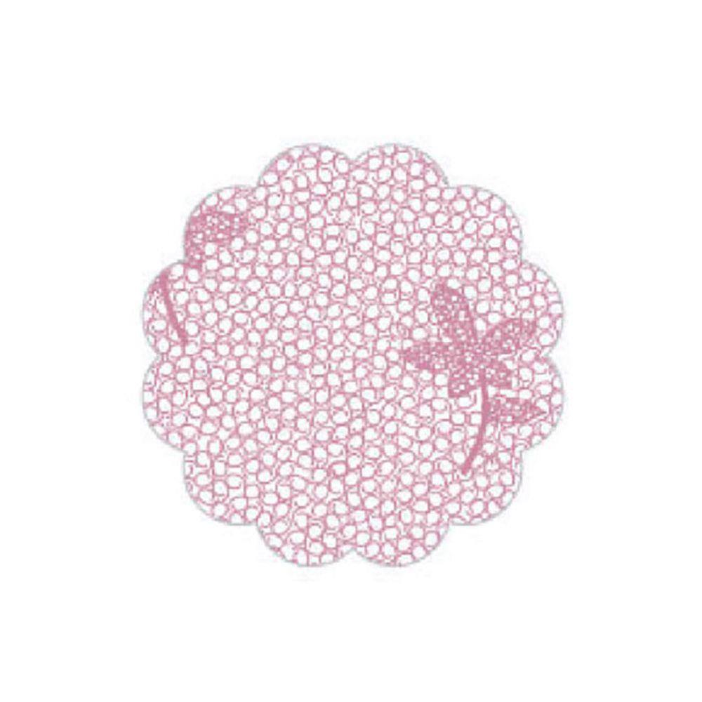 Fundo para Docinhos Rosa Rendado - 7cm