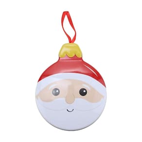 Lata para Presente de Natal Papai Noel - 14cm x 11cm x 4cm