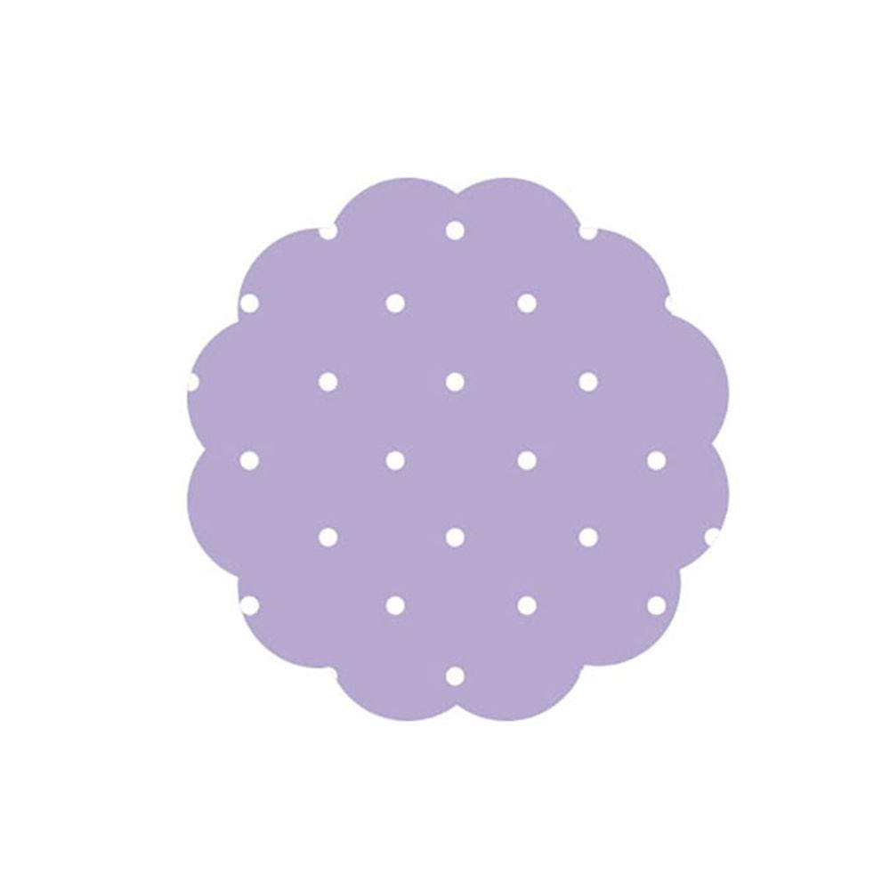 Fundo para Docinhos Lilás com Branco Poá - 7cm