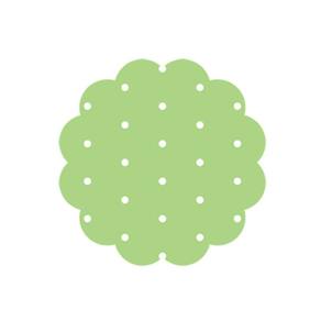 Fundo para Docinhos Verde com Branco Poá - 7cm