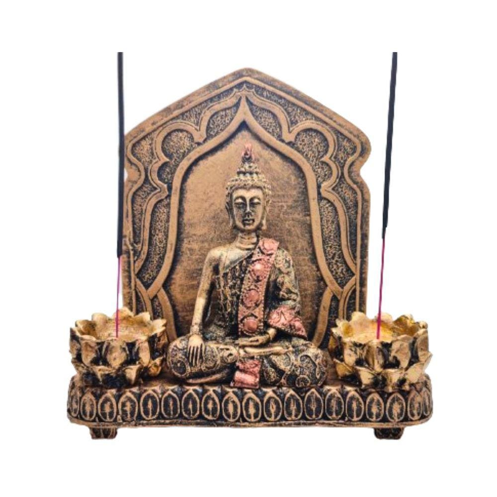 Buda Hindu Com Aparador Painel Altar Esotérico Resina