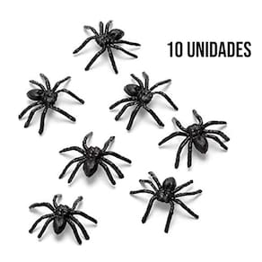 Aranha de Plástico Preta - 10 Unidades