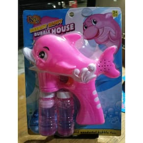 Máquina De Bolha Automática Musical Golfinho Rosa