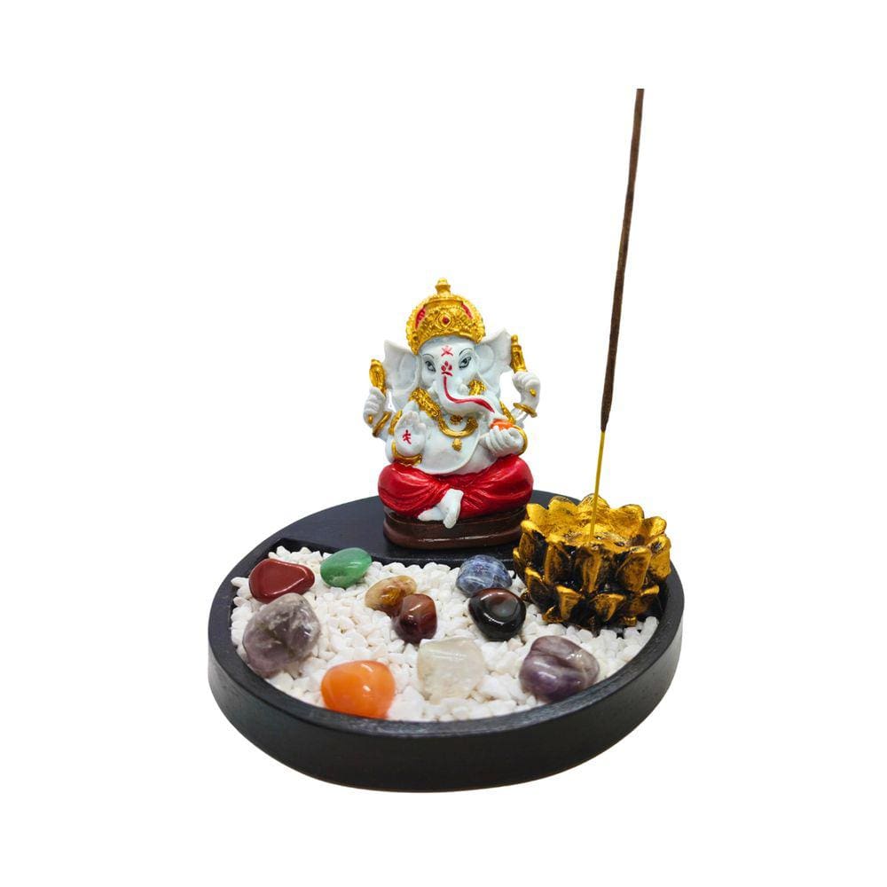 Jardim Zen Imagem Estátua Ganesha Resina Porta Incenso