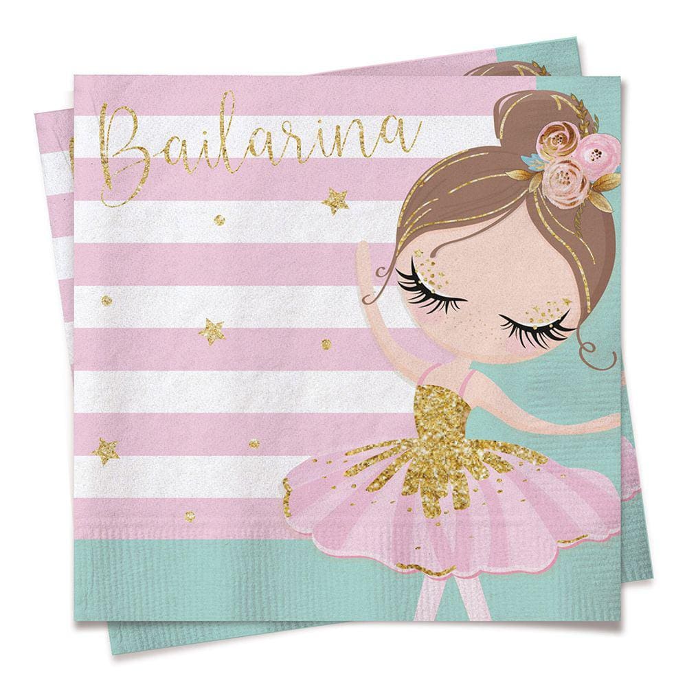 Guardanapo de Papel Bailarina 24,5cm x 24,5cm - 20 Unidades