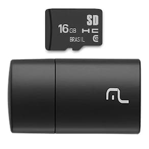 Cartão De Memória 16gb Multilaser 2x1 Classe 10 Usb Mc162