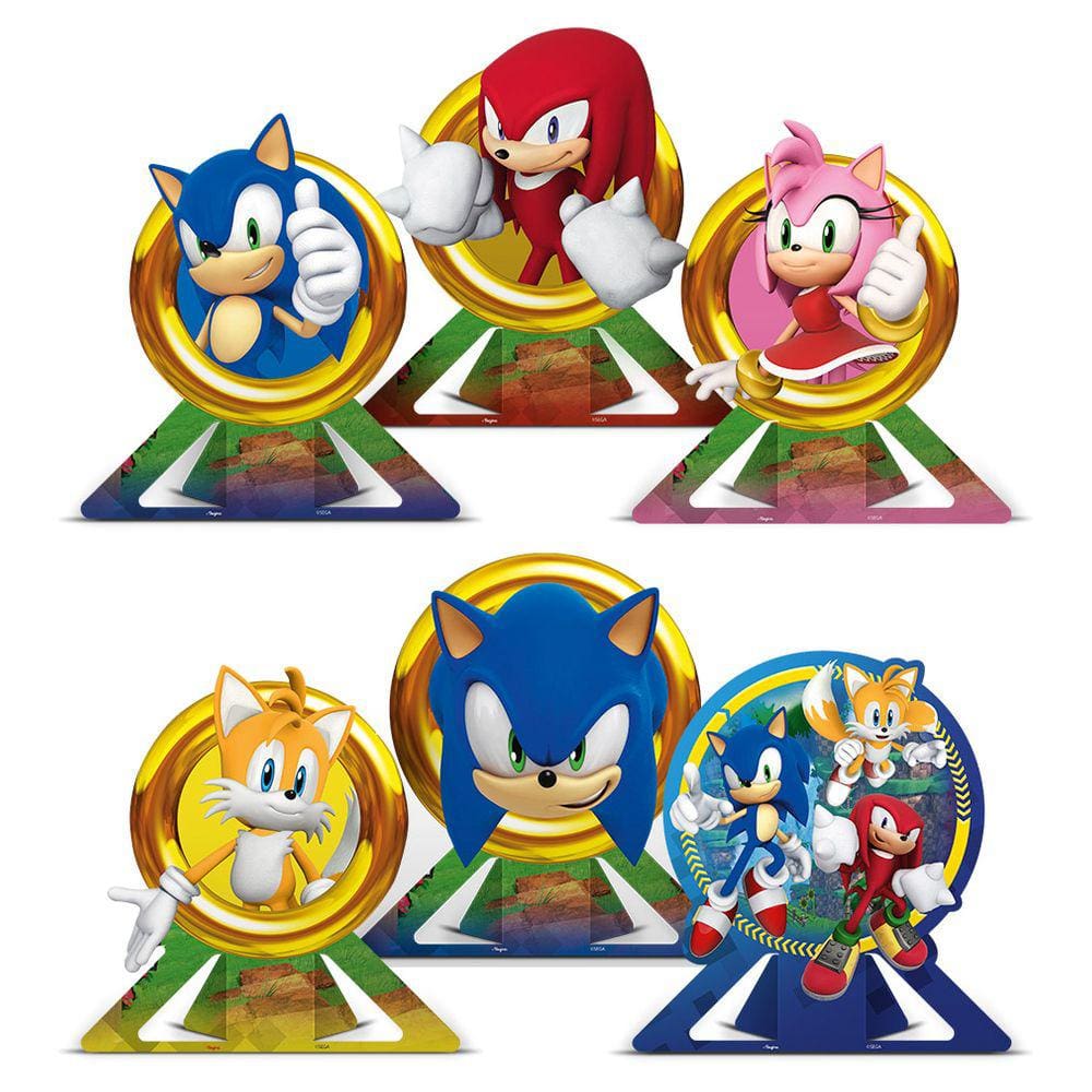 Decoração de Mesa Sonic Display - 06 Unidades