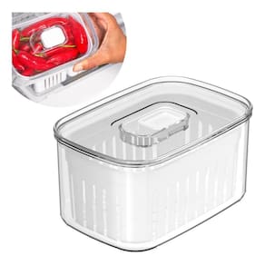 Organizador Geladeira Clear Fresh Branco Transparente 0,65L Ou