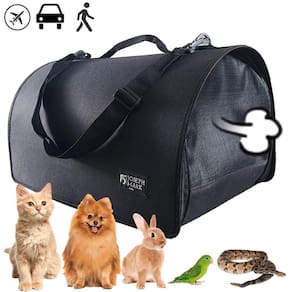 Bolsa Pet Grife Viagem Luxo Pretoliso 47x30x30cm 8kg
