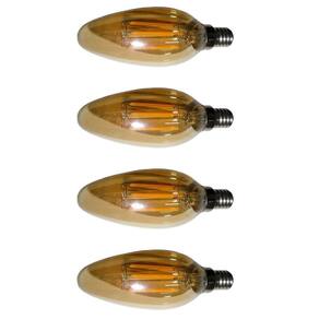 Lampada Multifilamento 30w Led Kit 4 Unidades Iluminaçao Retro Vintage Casa Jardim Quintal Decoraçao