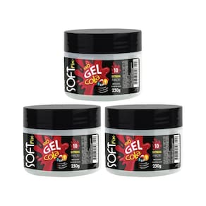 Gel Cola Fixador Softfix Branco 240G - Kit Com 3Un