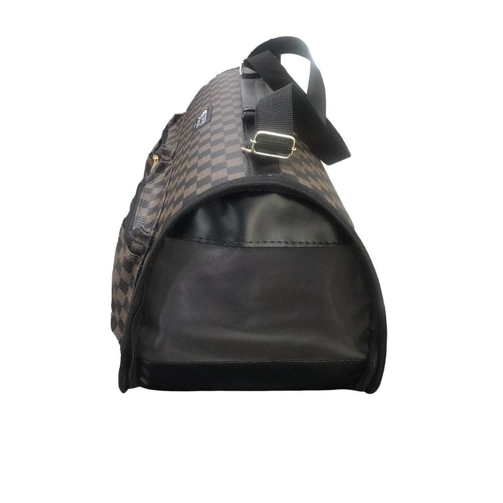 Bolsa Mala Transporte Pet Bolsinhos Laterais Luxo Grife