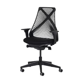 Cadeira Ergonômica Escritório Grid Diretor Preta Base Girató