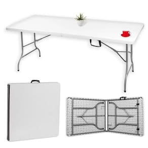 Mesa Dobrável Tipo Maleta Prática E Durável 152X60Cm Branca