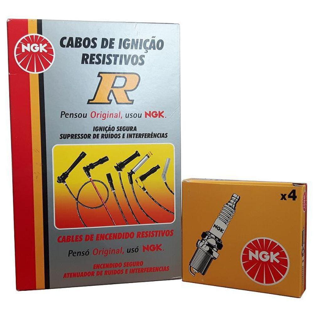Cabos Ngk + Velas Ngk Palio Weekend 1.4 05 Em Diante