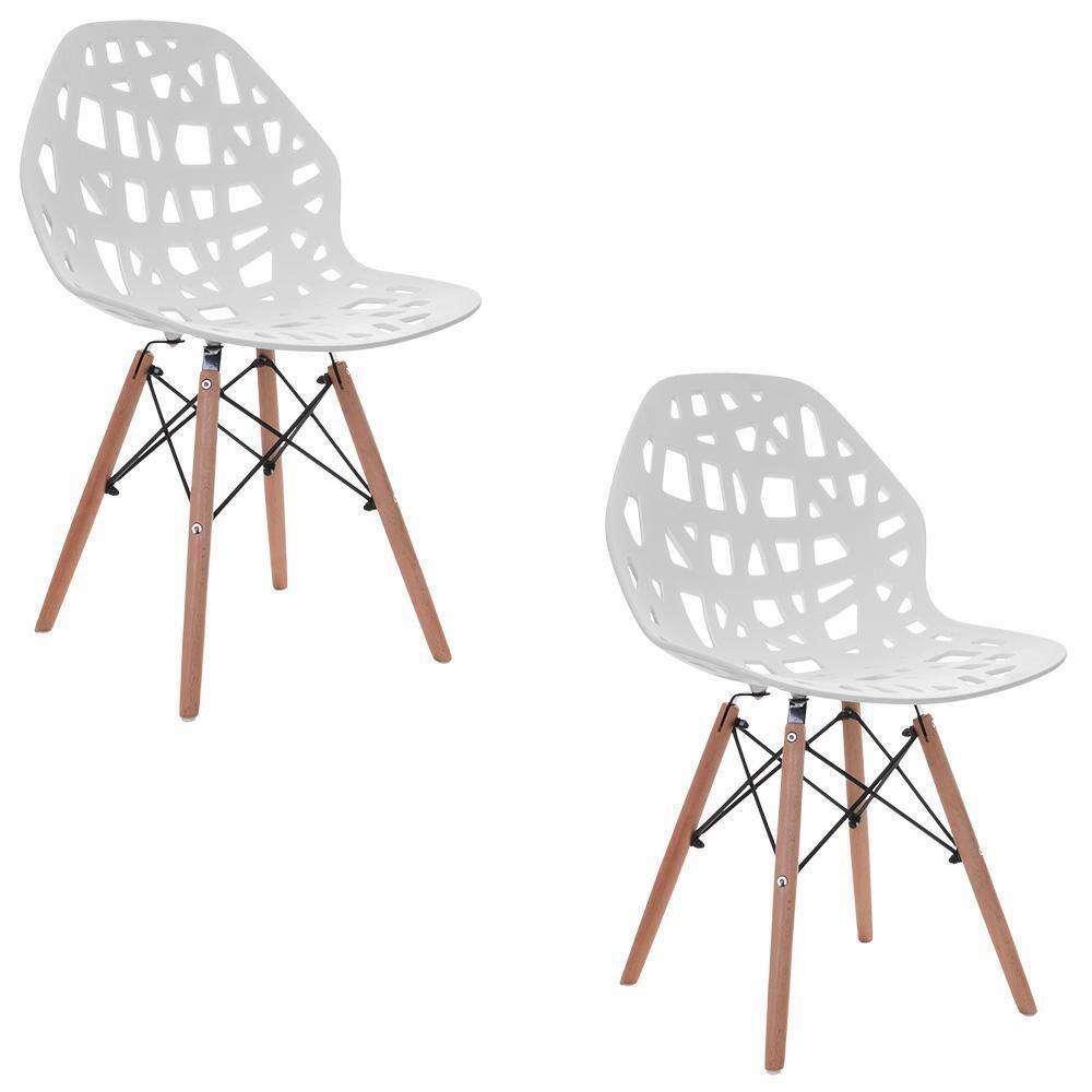 Kit 2 Cadeiras Akron Eames Branca