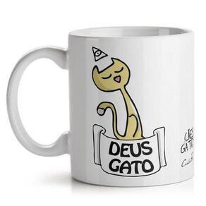 Caneca Usq Cães E Gatos Deus Gato
