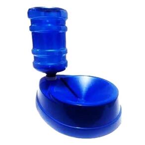 Bebedouro Automático 500Ml Cães Gatos Não Molha Pelos - Azul