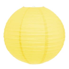 Lanterna Luminária de Papel Oriental Amarela - 30cm