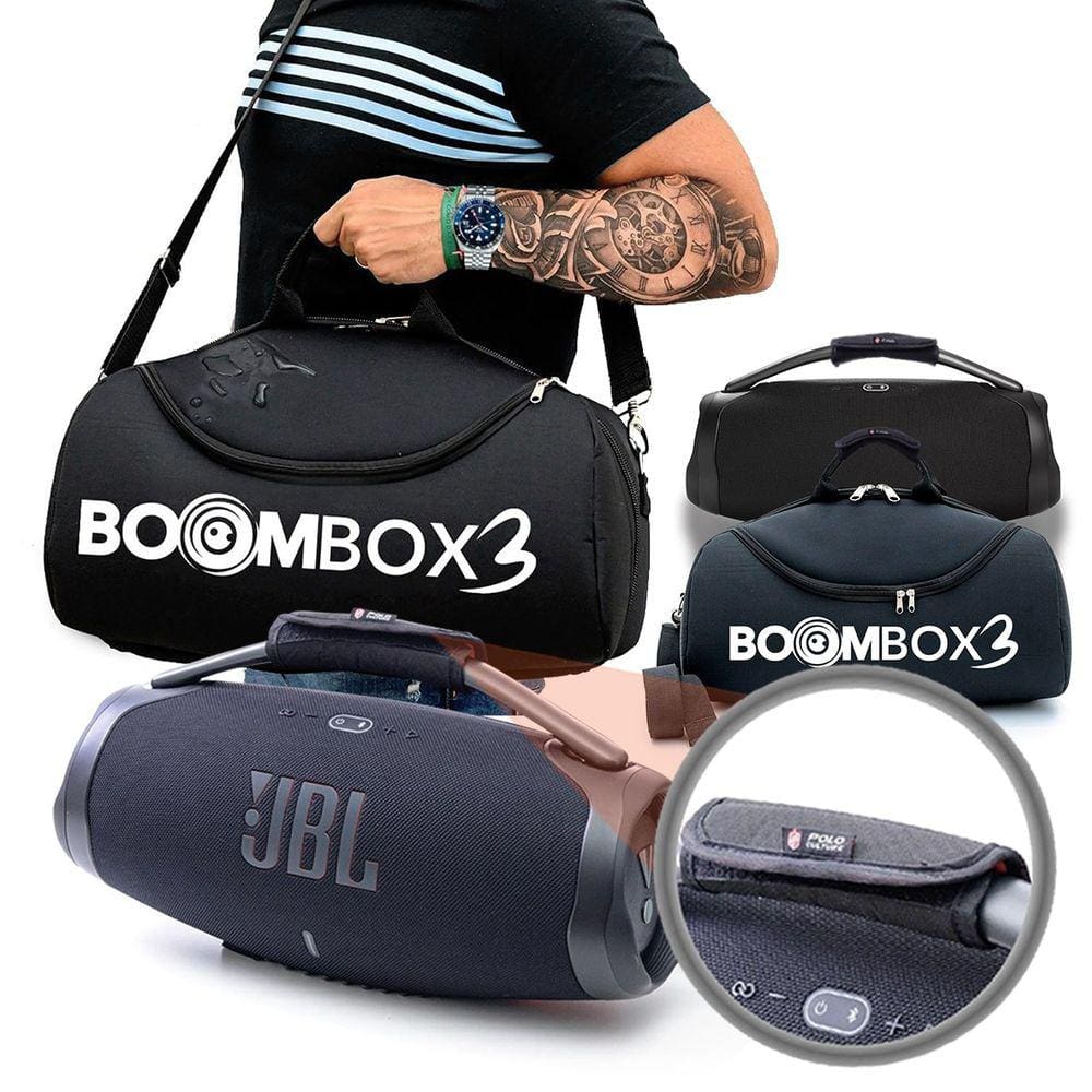 Kit Case Bolsa Para Boombox 3 + Protetor de Alça e Ombro