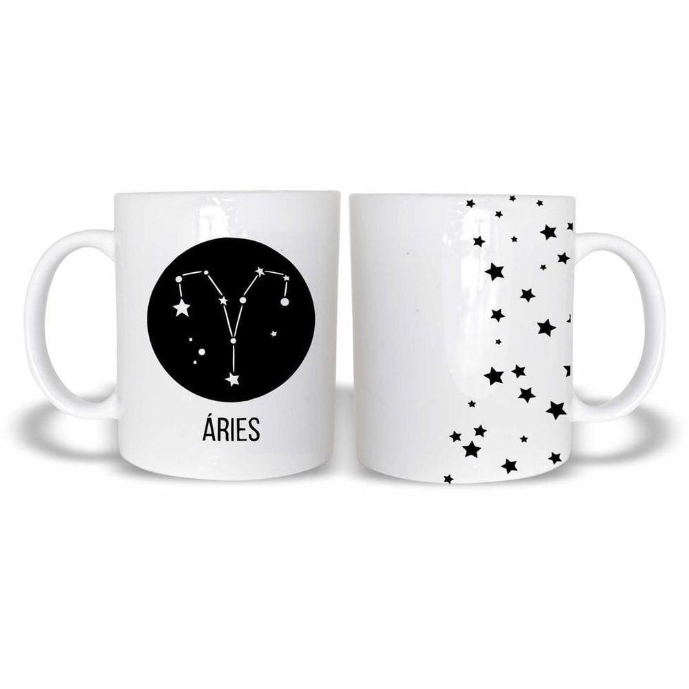 Caneca Signo Áries 325Ml Cerâmica