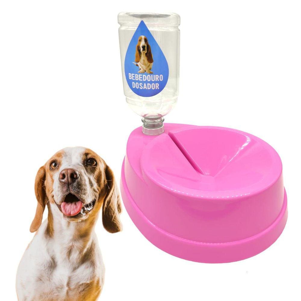 Garrafa Bebedouro Agua Pet Para Cães E Gatos Dosador 500Ml