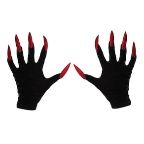 Luva de Bruxa Unhas Horripilantes com Glitter