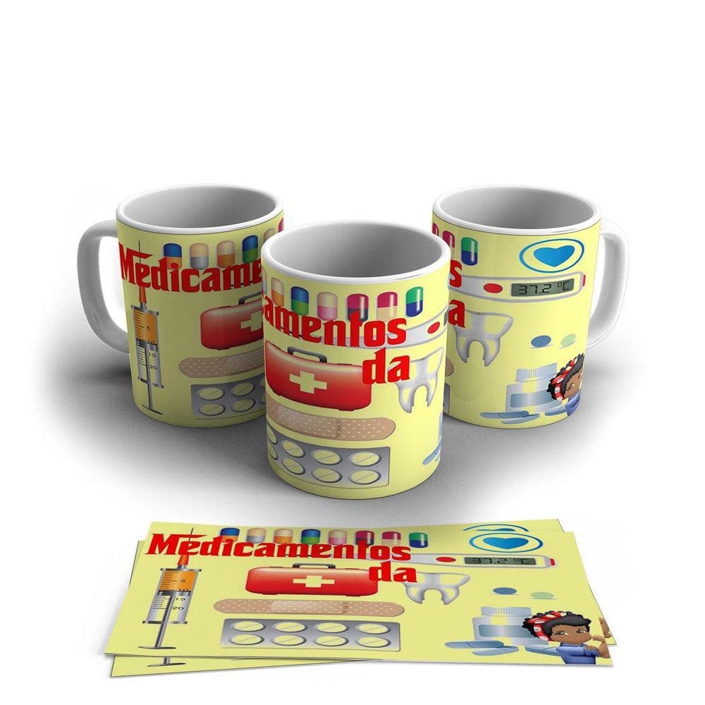Caneca Personalizada Porcelana Profissão Enfermeiro 325ml