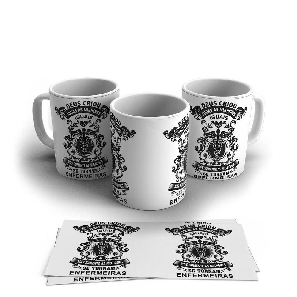Caneca Personalizada Porcelana Profissão Enfermeiro 325ml