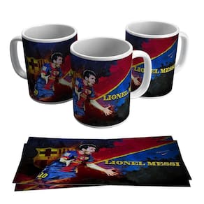 Caneca Lionel Messi Jogador Do Barcelona 325ml