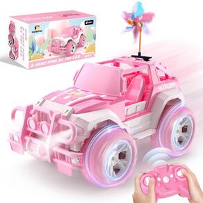 Carro RC DEERC Pink 1:18 Scale com 2 moinhos de vento para meninas a partir de 3 anos