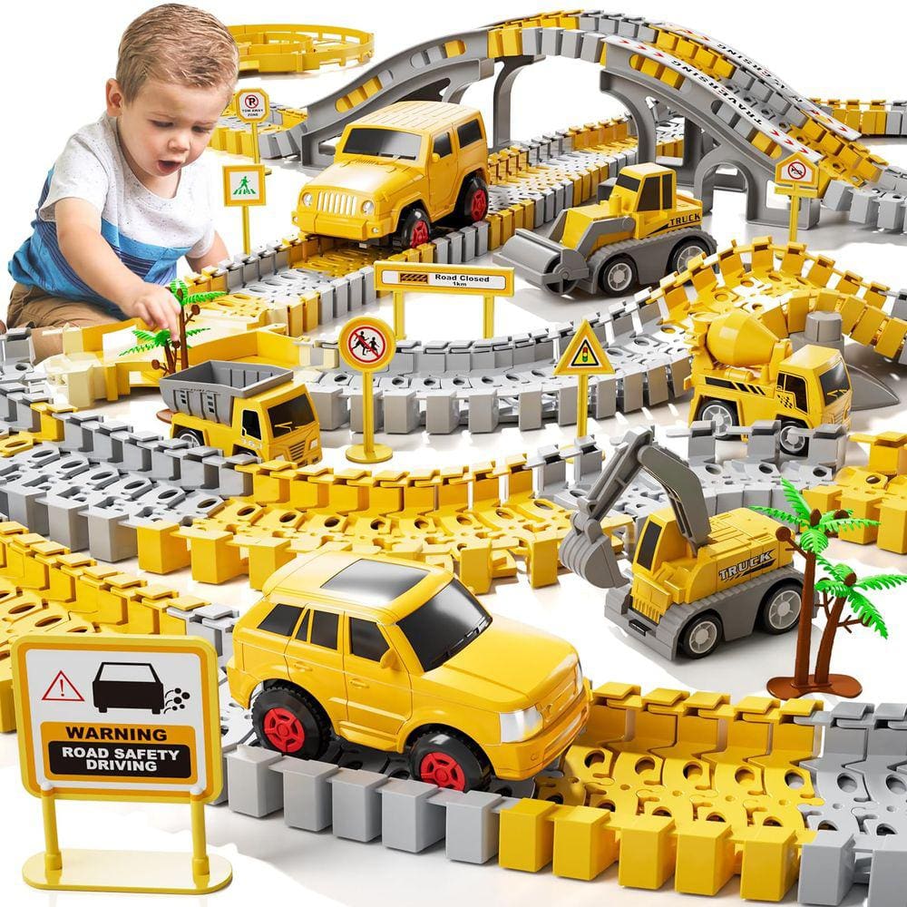 Brinquedos de construção iHaha Toddler Boy 3-6 anos 236 unidades com carro
