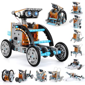 Kit de robô solar STEM Lucky Doug 12 em 1 para crianças de 8 a 13 anos