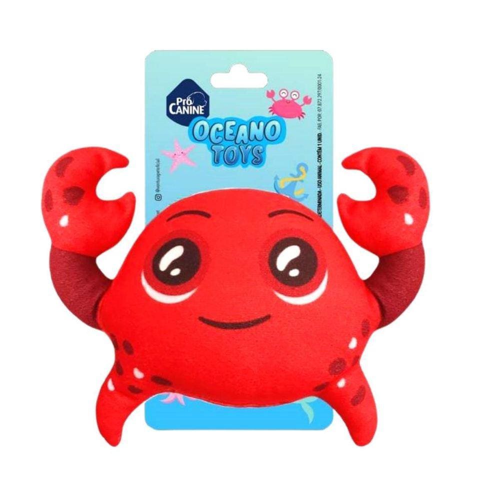 Brinquedo Mordedor Para Pet Cães Cachorro Pelúcia Caranguejo