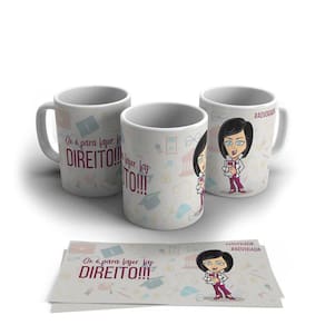 Caneca Personalizada Porcelana Profissão Advogado 325ml