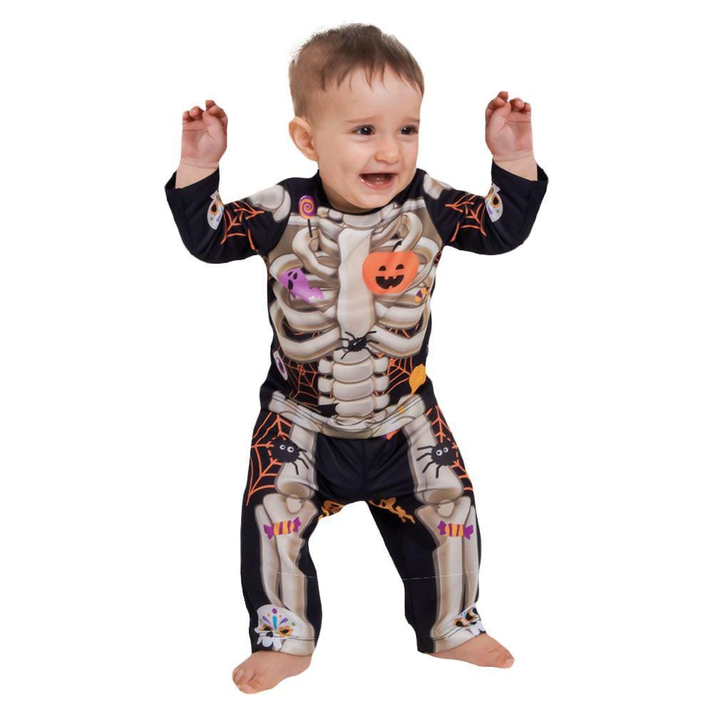 Fantasia Halloween Infantil Esqueletinho Baby