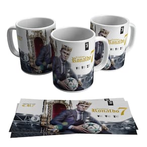 Caneca Cristiano Ronaldo Bola Ouro Craque Português 325ml