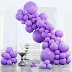 Balões PartyWoo Lavender 85 peças, roxo claro, tamanho diferente